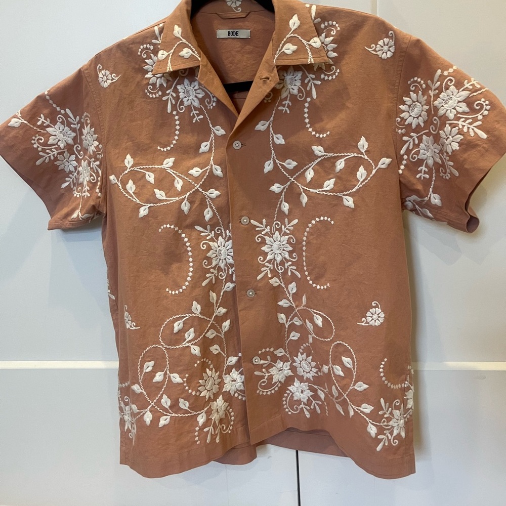 SSENSE exclusive Bode Heirloom floral Embroidered Men's Shirt XS/S- fits women’s